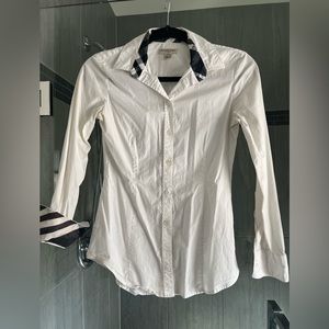 White check Burberry button down size 2
